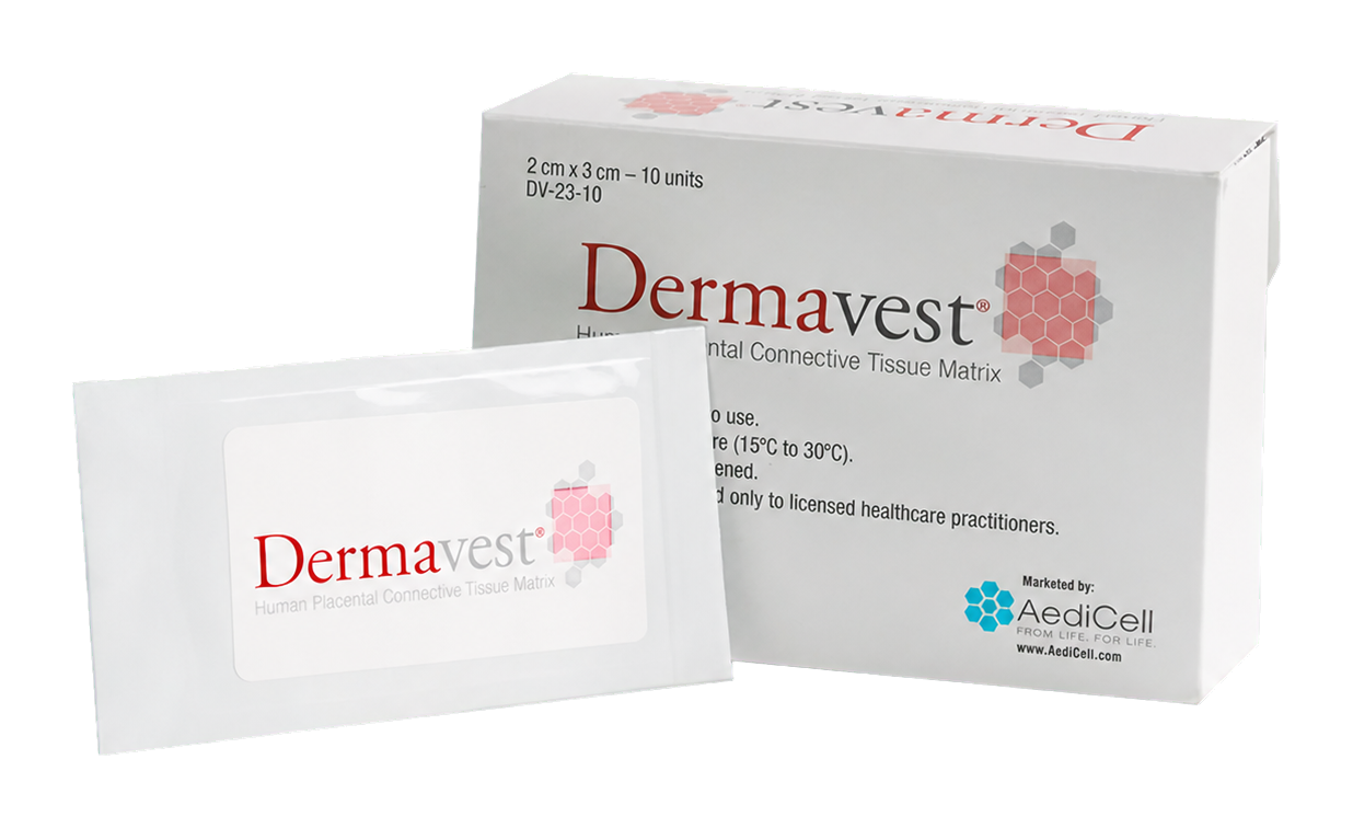Dermavest® box and sterile pouch